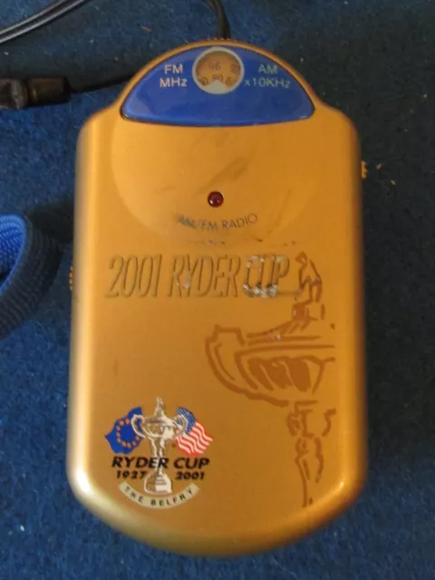 Ryder Cup 2001 - The Belfry - Souvenir AM/FM Radio - with earpieces and lanyard