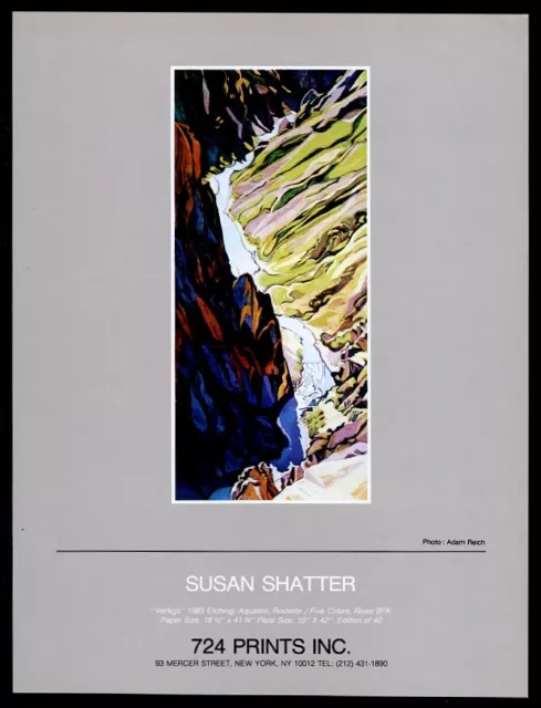 1983 Susan Shatter Vertigo art NYC gallery vintage print ad