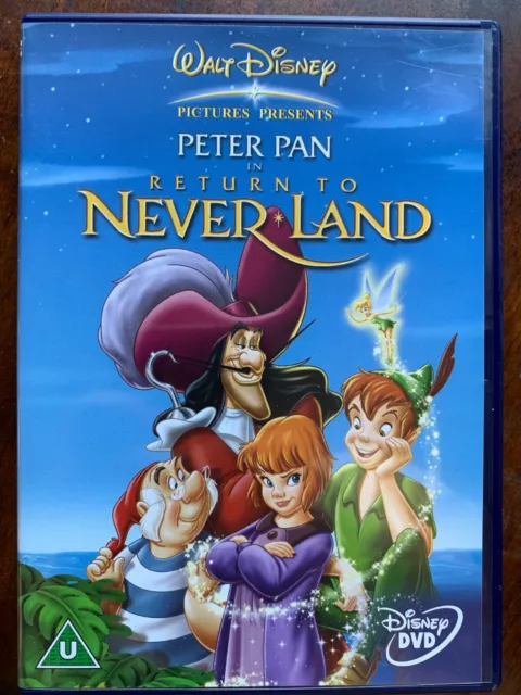 Return to Never Land DVD Walt Disney Peter Pan 2 Animated Classic Feature Movie