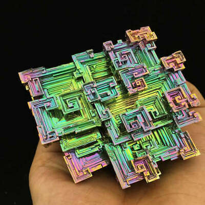 70g Natural Rainbow Aura Titanium Bismuth Crystal Stone Specimen Cluster Healing