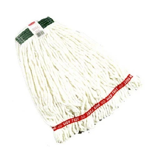Faster -- Rubbermaid A212-06-W Web Foot Shrinkless Wet Mop - Medium, 1", White