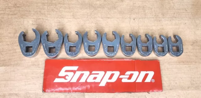 Snap On 210FRHMA - 1 Metric 9 Piece 6 Pt  Flare Nut Crowfoot Wrench Set 10-18mm
