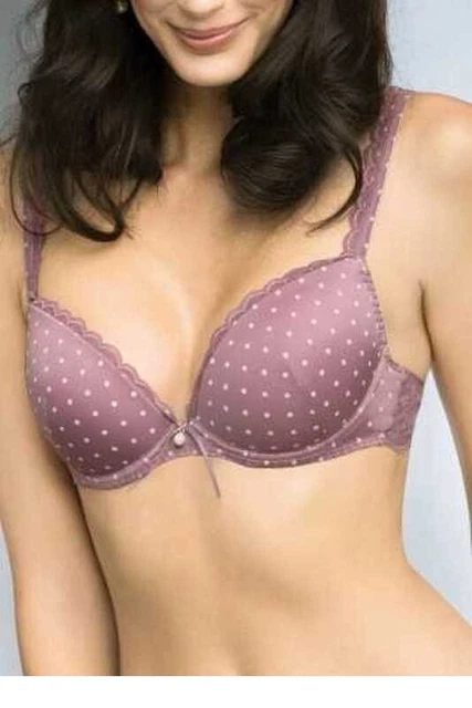 Soutien-gorge Lise Charmel ANTINEA 85B - Couleur Orchidée Perle, Style Plongeant, Neuf