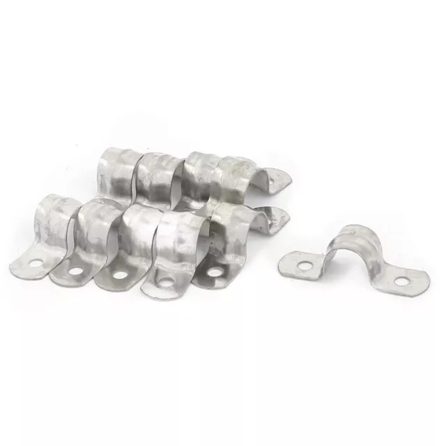 10 Pcs M12 Stainless Steel U Shaped Saddle Clamp Tube Pipe Clip Diameter 1/4"
