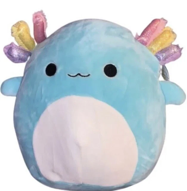 SQUISHMALLOW 8& IRINA Axolotl RARE Soft Blue Sea Life Plush BNWT Free