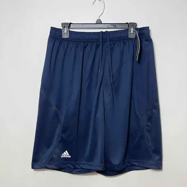 Adidas Gym Shorts Men's Large Blue Performance Workout Athletic Athleisure NWT