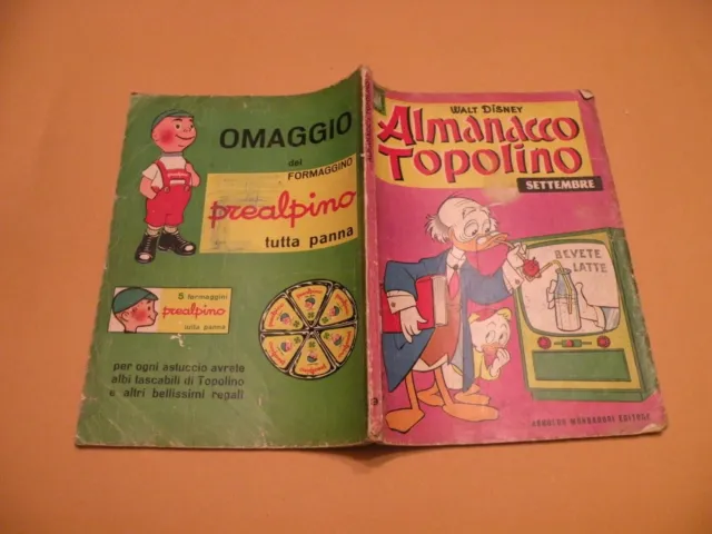 Almanacco Topolino 1962 N° 9 Mondadori Disney Originale Molto Buono No Bollini
