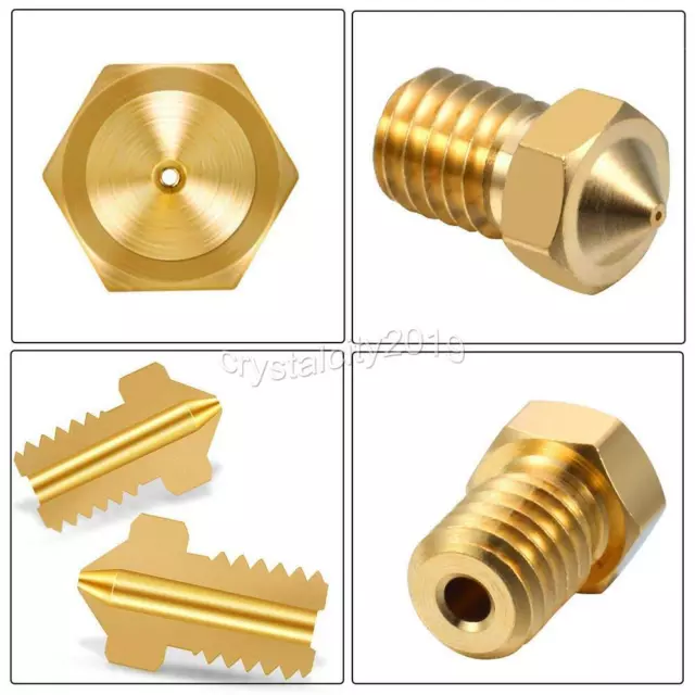 20x 3D Drucker Extruder Nozzle Düse 0,4mm Druckköpfe für E3D V5 V6 1,75 mm PLA