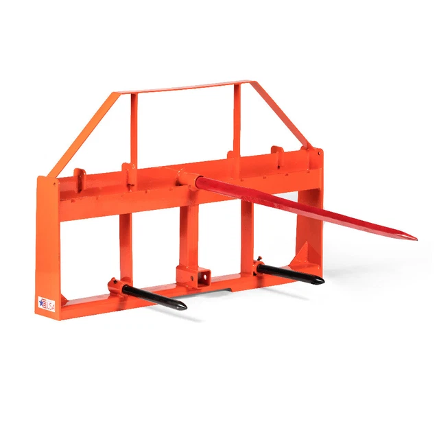 Titan Attachments UA USA Made Orange Hay Frame Attachment, 49" Hay Spear