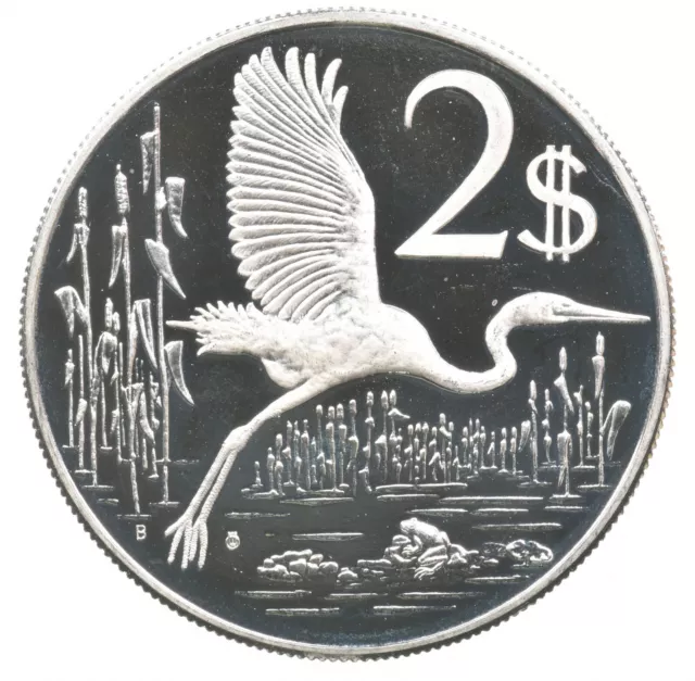 SILVER - WORLD COIN - 1977 Cayman Islands 2 Dollars - World Silver Coin *524