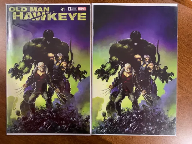 🏹OLD MAN HAWKEYE #1  - CLAYTON CRAIN UNKNOWN EXCLUSIVE - Virgin & Trade Set