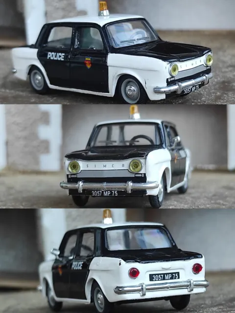 1/43 NOREV N° 57 SIMCA 1000 Police 1962 Voiture Miniature Collection Service FR