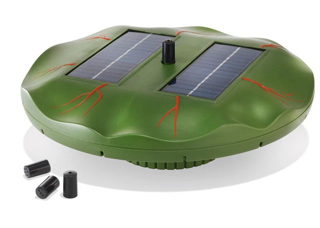SCHWIMMENDE SOLAR TEICHPUMPE Seerose Solarpumpe Gartenteich Teich