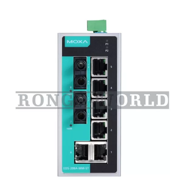 UNO per MOXA EDS-208A-MM-ST 2 switch Ethernet industriale elettrico ottico 6