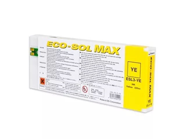 Roland Eco-Sol Max Ink Cartridges - ESL3-YE 220cc Yellow
