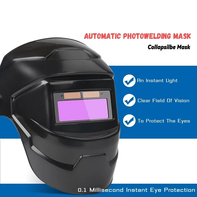 Casco de soldadura electrica con faro recargable Mascara soldador oscurecimiento