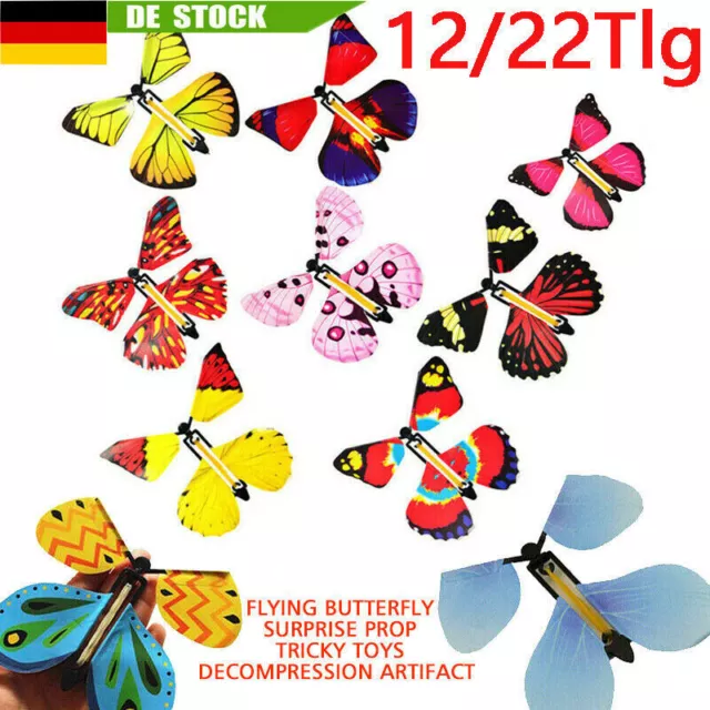 22x Butterfly Magischer fliegender Schmetterling Kinder Spielzeug Geschenk Gift