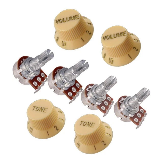Potentiomètre De Guitare A500K B500K Bouton De Commande De Tonalité De Volume