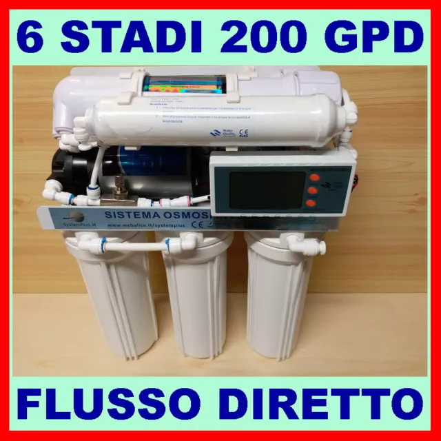 Depuratore Acqua Purificatore 6 Stadi Osmosi Inversa A Produzione Diretta 700 N