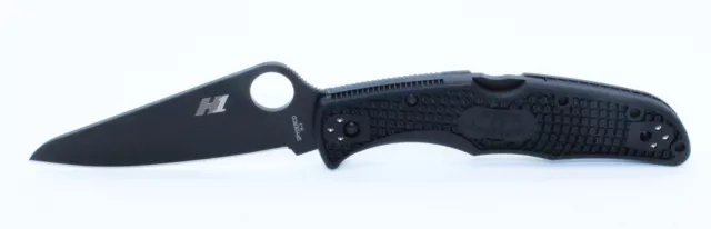 Spyderco Pacific Salt 2 Back Lock Knife Black FRN Handle Blk Plain Edge C91PBBK2