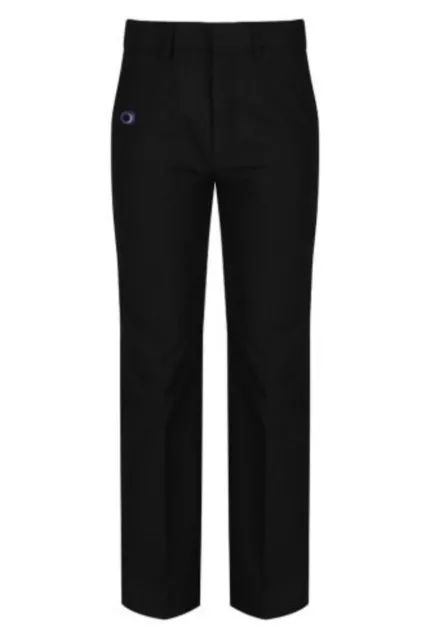 Trutex Outwood Academy Junior Boys Black Slimfit Trousers 12 Yrs Elastic Back.