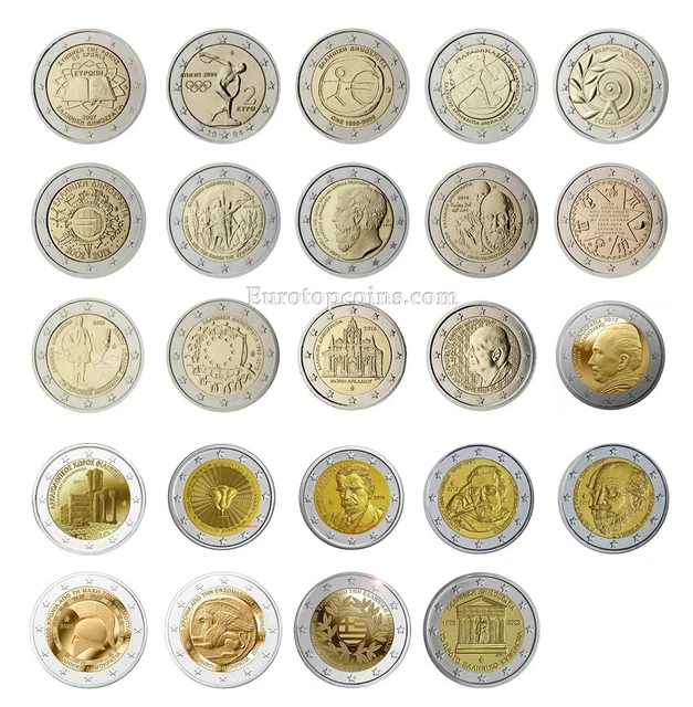 #Rm# 2 Euro Commemorative Greece (2004-2022) -  All Pieces - Please Choose