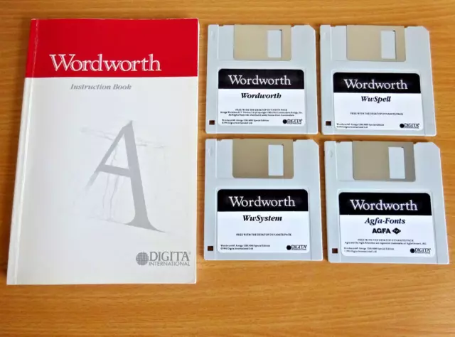 Wordsworth Commodore Amiga Software Disks & Manual Word Processing Vgc - Tested