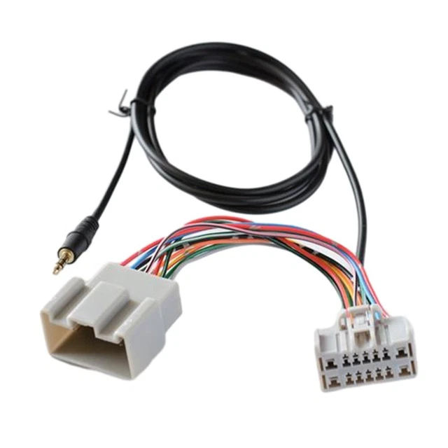 Cavo di ricambio Radio Plug Auto Aux Cablaggio Plastica Nero & Grigio 1 PZ