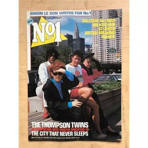 Thompson Twins No.1 Magazine Sept 22 1984 Thompson Twins Cover With More Inside