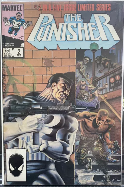 Vintage Marvel Comics 1986 The Punisher Limited Vol 1 Issue #2 Painted Cover Key