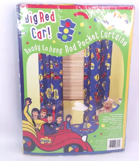 The Wiggles Big Red Car Rod Pocket Curtains Vintage 1990s