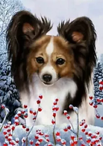 Winter Garden Flag - Light Tri Papillon