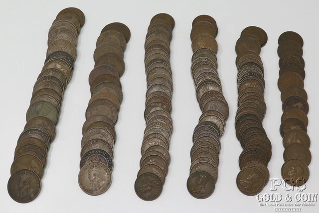 (110) 1911-1939 Austrailia 1/2 Cent + (42) Cent 1c Penny Pennies 152 Coins 25987