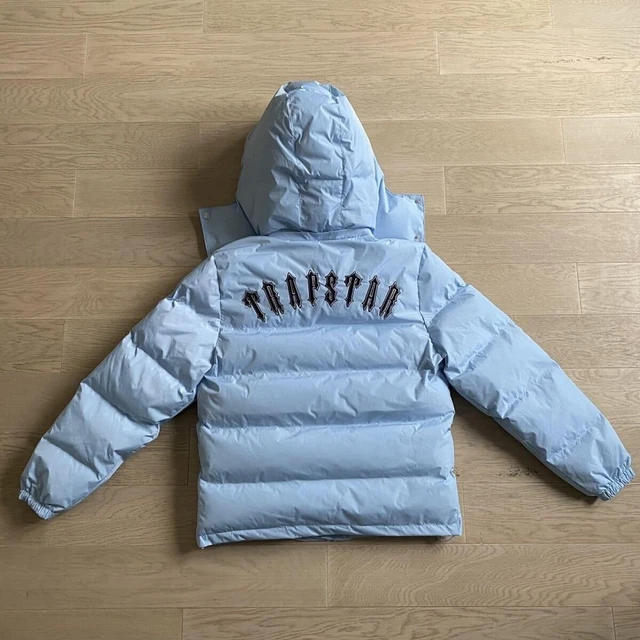 TRAPSTAR IRONGATE DETACHABLE Hood Puffer Jacket Ice Blue - S £140.00 ...