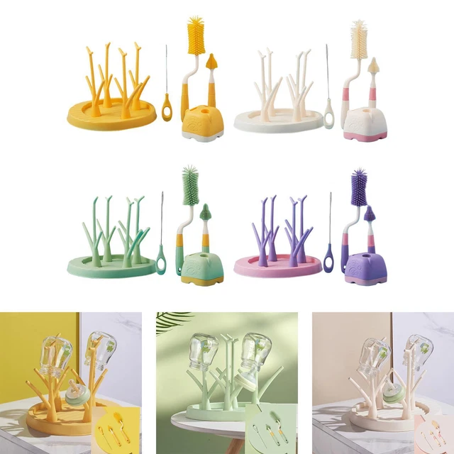 Bottle Scrubber Drain Rack Baby Bottle Drying Rack Baby Bottle Brush Cleaner
