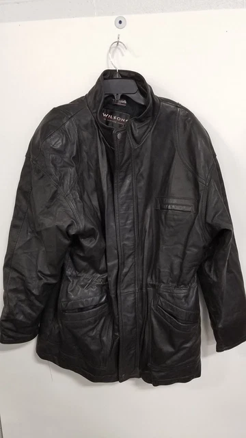 Large Wilson Leather Thigh Length Winter Jacket