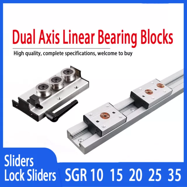 SGB10/15/20/25/35 Linear Motion Shaft Rail Ball Bearing Slide Pillow Block CNC