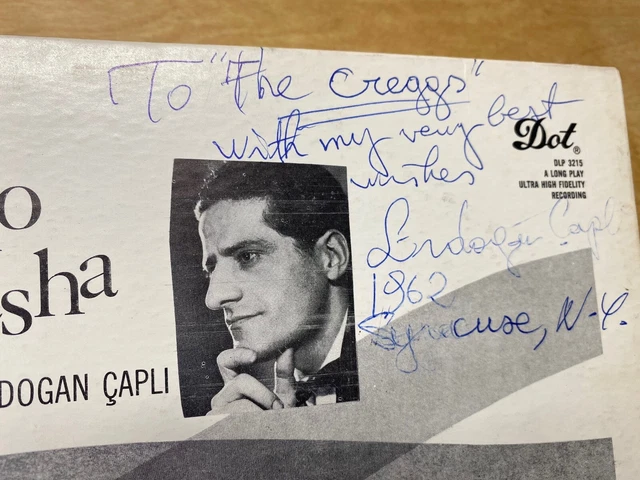 1960 Erdoğan Çapli PIANO PASHA Signed Inscribed by Turkish folk composer LP NF