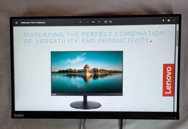 ThinkVision T22i-10 21,5" Full HD LED Monitor - schwarz KEIN STÄNDER