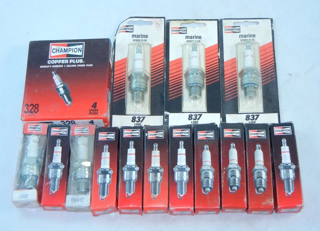 Quantity 18 CHAMPION SPARK PLUGS 814 312 837 838 824 328  L82C L86C  MARINE NOS
