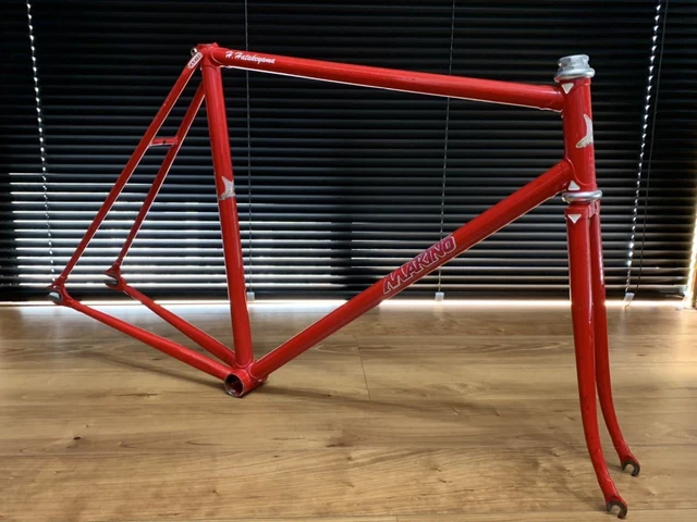 Used Makino NJS Fixie Frame Ferrari Red Top Tube 540 Seat Tube 535