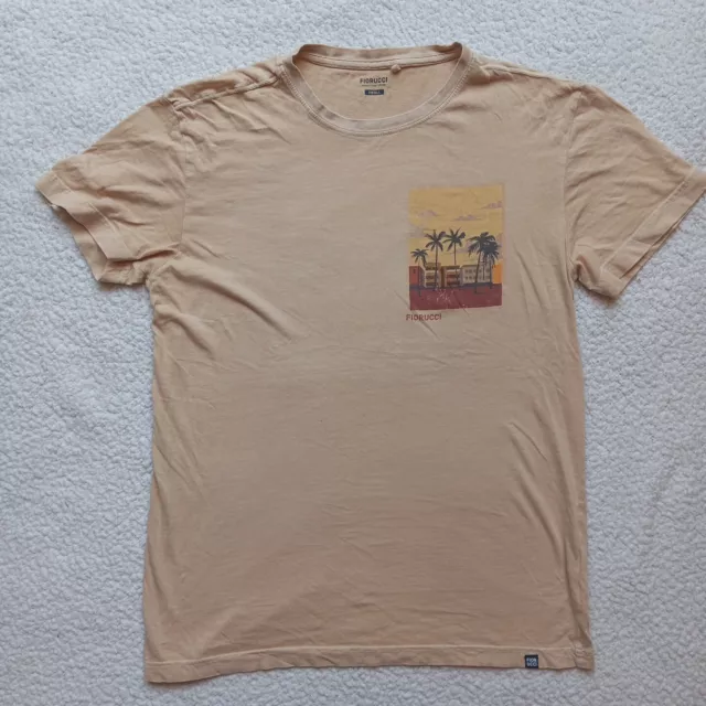 Fiorucci logo tee shirt t-shirt Creme Beige Size S Camel