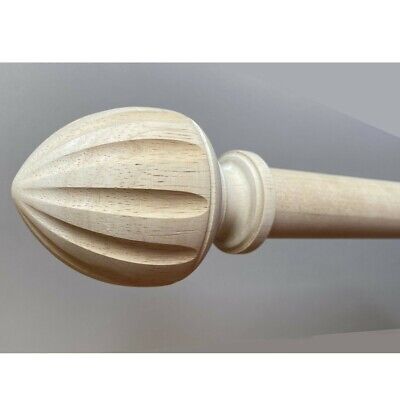 Unfinished Wooden Acorn Finial, (Pair)