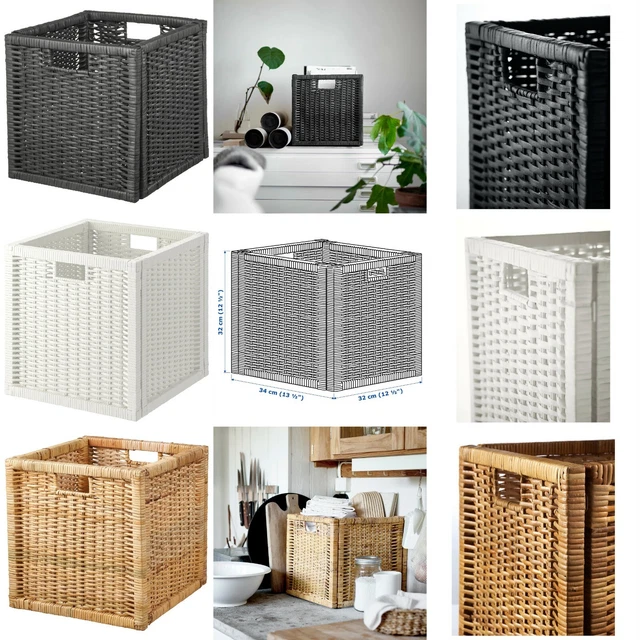 IKEA BRANAS Storage Box Basket with Handles Fits Expedit