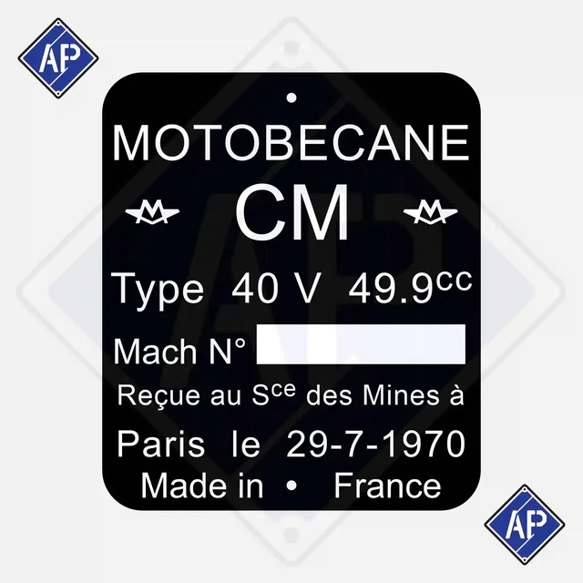 VIGNETTE MOBYLETTE année 1976 ( PEUGEOT MOTOBECANE MOTOCONFORT VESPA