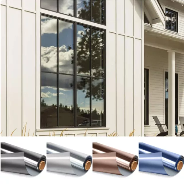 One Way Mirror Window Film Reflective Home Privacy Solar Tint Foil Glass Sticker