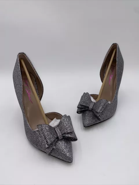 NWOB Betsey Johnson Women's Prince D'Orsay Pump, Pewter Size 8