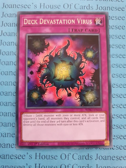 Deck Devastation Virus WISU-EN058 Rare Yu-Gi-Oh Card 1st Edition New