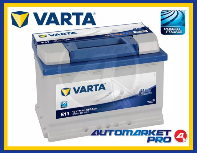 BATTERIE VOITURE VARTA Blue Dynamic E11 12v 74ah 680A 278x175x190mm  574012068 EUR 109,00 - PicClick FR