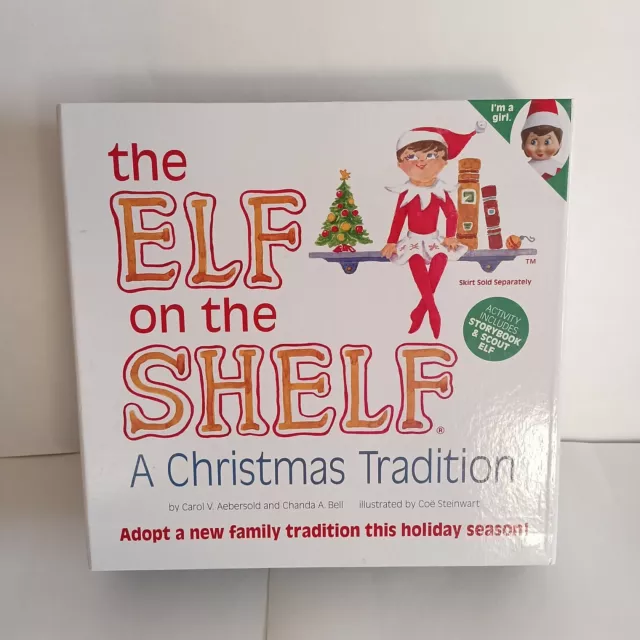 Elf On the Shelf A Christmas Tradition GIRL Doll w/ BLUE Eyes & Book, New Sealed